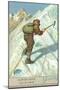 Mountain Climbing on Snow-null-Mounted Art Print