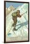 Mountain Climbing on Snow-null-Framed Art Print