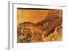 Mountain Climbing Pilgrims, Japanese Wood-Cut Print-Lantern Press-Framed Art Print