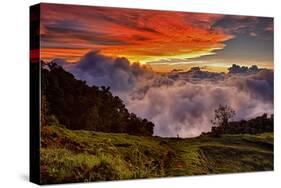 Mountain Cloud Sunset-Larry Malvin-Stretched Canvas