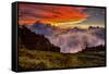 Mountain Cloud Sunset-Larry Malvin-Framed Stretched Canvas