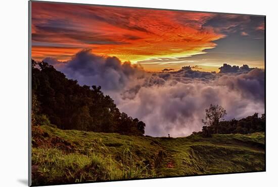 Mountain Cloud Sunset-Larry Malvin-Mounted Photographic Print