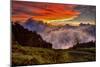 Mountain Cloud Sunset-Larry Malvin-Mounted Photographic Print