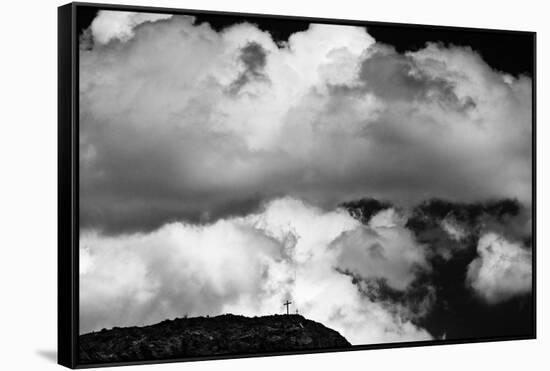 Mountain Cross Over Santo Nino Chapel, New Mexico-Steve Gadomski-Framed Stretched Canvas