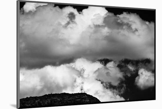 Mountain Cross Over Santo Nino Chapel, New Mexico-Steve Gadomski-Mounted Photographic Print