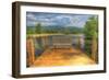 Mountain Dock and Bench I-Robert Goldwitz-Framed Photographic Print