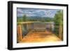 Mountain Dock and Bench I-Robert Goldwitz-Framed Photographic Print