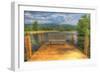 Mountain Dock and Bench I-Robert Goldwitz-Framed Photographic Print