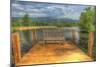 Mountain Dock and Bench I-Robert Goldwitz-Mounted Photographic Print