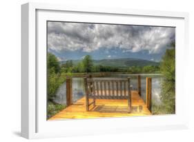 Mountain Dock and Bench II-Robert Goldwitz-Framed Photographic Print