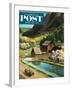 "Mountain Farm" Saturday Evening Post Cover, March 23, 1957-John Clymer-Framed Giclee Print