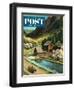"Mountain Farm" Saturday Evening Post Cover, March 23, 1957-John Clymer-Framed Giclee Print