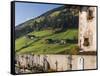 Mountain Farm, Villnoess Valley, Dolomites. Italy, South Tyrol-Martin Zwick-Framed Stretched Canvas