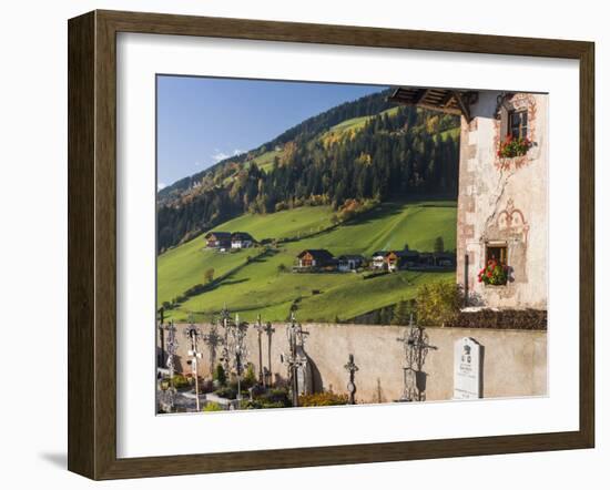 Mountain Farm, Villnoess Valley, Dolomites. Italy, South Tyrol-Martin Zwick-Framed Photographic Print