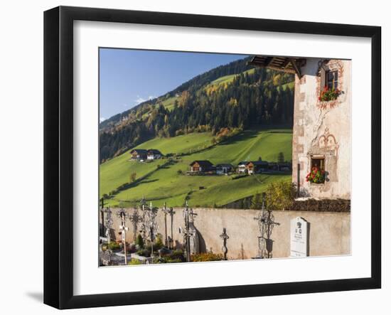 Mountain Farm, Villnoess Valley, Dolomites. Italy, South Tyrol-Martin Zwick-Framed Photographic Print