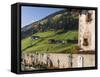 Mountain Farm, Villnoess Valley, Dolomites. Italy, South Tyrol-Martin Zwick-Framed Stretched Canvas