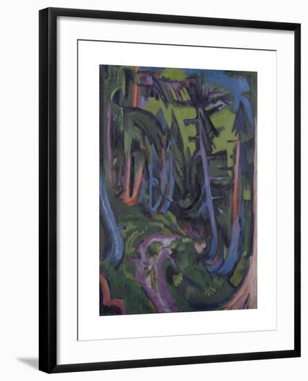 Mountain Forest Path-Ernst Ludwig Kirchner-Framed Premium Giclee Print