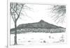 Mountain from boat club at lake Naivasha, Kenya; 2006-Vincent Alexander Booth-Framed Giclee Print