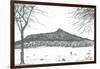 Mountain from boat club at lake Naivasha, Kenya; 2006-Vincent Alexander Booth-Framed Giclee Print