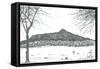 Mountain from boat club at lake Naivasha, Kenya; 2006-Vincent Alexander Booth-Framed Stretched Canvas