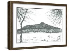 Mountain from boat club at lake Naivasha, Kenya; 2006-Vincent Alexander Booth-Framed Giclee Print