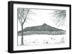 Mountain from boat club at lake Naivasha, Kenya; 2006-Vincent Alexander Booth-Framed Giclee Print