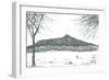 Mountain from boat club at lake Naivasha, Kenya; 2006-Vincent Alexander Booth-Framed Giclee Print