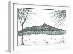 Mountain from boat club at lake Naivasha, Kenya; 2006-Vincent Alexander Booth-Framed Giclee Print