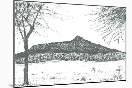 Mountain from boat club at lake Naivasha, Kenya; 2006-Vincent Alexander Booth-Mounted Giclee Print