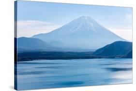 Mountain Fuji Fujisan with Motosu Lake at Yamanashi Japan-vichie81-Stretched Canvas