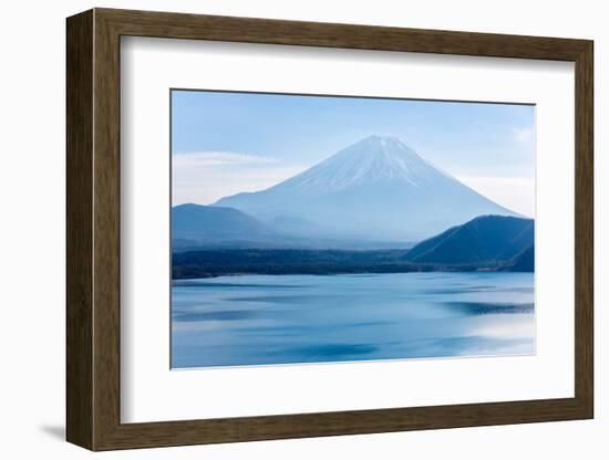 Mountain Fuji Fujisan with Motosu Lake at Yamanashi Japan-vichie81-Framed Photographic Print