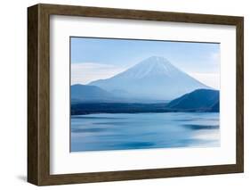 Mountain Fuji Fujisan with Motosu Lake at Yamanashi Japan-vichie81-Framed Photographic Print