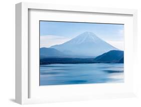 Mountain Fuji Fujisan with Motosu Lake at Yamanashi Japan-vichie81-Framed Photographic Print