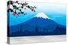 Mountain Fuji Japan Sakura View Landscape Travel Place Vector-Ienjoyeverytime-Stretched Canvas