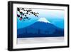 Mountain Fuji Japan Sakura View Landscape Travel Place Vector-Ienjoyeverytime-Framed Art Print