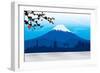 Mountain Fuji Japan Sakura View Landscape Travel Place Vector-Ienjoyeverytime-Framed Art Print