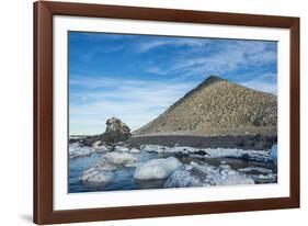 Mountain full of imperial shags (Phalacrocorax atriceps), Paulet Island, Antarctica, Polar Regions-Michael Runkel-Framed Photographic Print