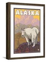 Mountain Goat, Alaska-Lantern Press-Framed Art Print