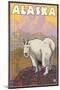 Mountain Goat, Alaska-Lantern Press-Mounted Art Print