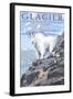 Mountain Goat and Kid - Glacier National Park, Montana-Lantern Press-Framed Art Print