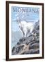 Mountain Goat and Kid - Montana-Lantern Press-Framed Art Print