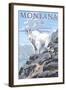 Mountain Goat and Kid - Montana-Lantern Press-Framed Art Print