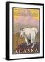 Mountain Goat, Chugach National Forest, Alaska-Lantern Press-Framed Art Print