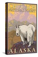 Mountain Goat, Chugach National Forest, Alaska-Lantern Press-Stretched Canvas