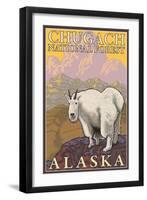 Mountain Goat, Chugach National Forest, Alaska-Lantern Press-Framed Art Print