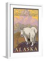 Mountain Goat, Chugach National Forest, Alaska-Lantern Press-Framed Art Print