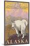 Mountain Goat, Chugach National Forest, Alaska-Lantern Press-Mounted Art Print