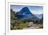 Mountain Goat in front of Bearhat Mountain and Hidden Lake. Glacier National Park, Montana, USA.-Tom Norring-Framed Photographic Print