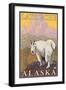 Mountain Goat, Latouche, Alaska-Lantern Press-Framed Art Print