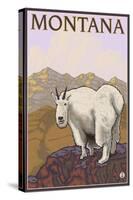 Mountain Goat, Montana-Lantern Press-Stretched Canvas